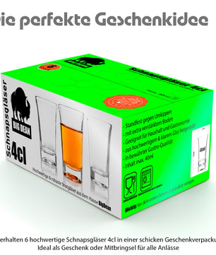6 Stück Schnapsgläser 4cl 2
