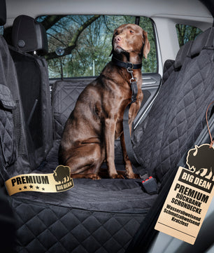 Premium Autoschutzdecke schmutz- & wasserabweisend - Schutz für Hund Auto Rückbank