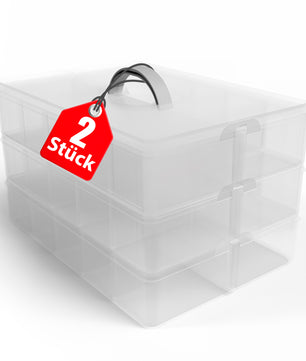 2 Stück Sortierboxen für Kleinteile aus hochwertigem Kunststoff