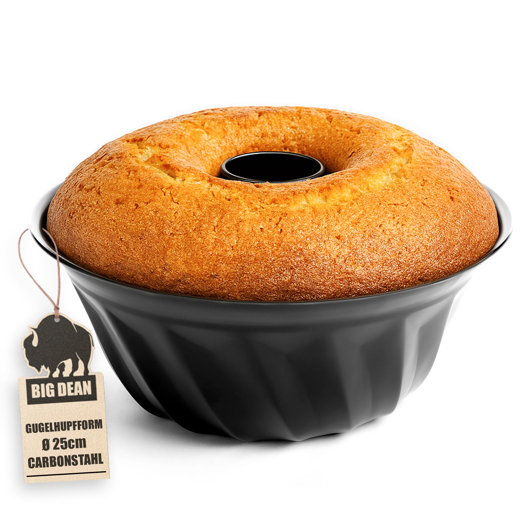 Gugelhupfform Ø 25 cm antihaftbeschichtet Gugelhupf Backform mit perfekter Hitzeverteilung