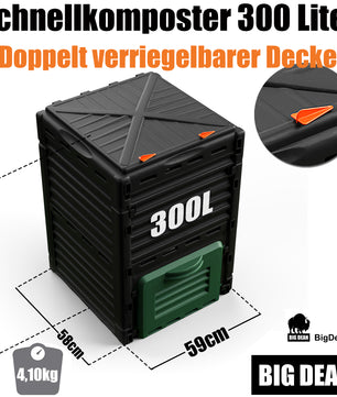 Komposter Garten 300 Liter – Schnellkomposter aus wetterfestem Kunststoff & Made in Europe 5