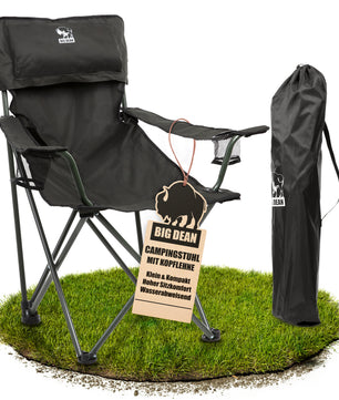 Luxus Campingstuhl Faltbar Extra groß 150 KG Belastbar, Stabil und bequem