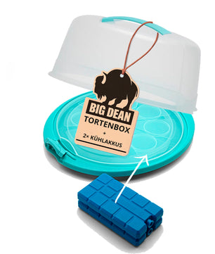 Tortenbehälter mit Kühlakku Kuchen Transportbox mit Kühlung inkl. 2 Kühlakkus Made in Germany