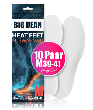 10 Paar Fußwärmer– Zehenwärmer für Schuhgröße 39-41 8h Wärme