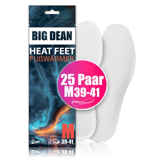 BigDean 25 Paar Fußwärmer – Sohlenwärmer für Schuhgröße 39-41 8h Wärme image 1