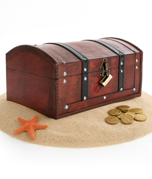 Schatzkiste Kindergeburtstag Holzkiste Schatztruhe Kindergeburtstag Schatztruhe groß 30x20x15 cm
