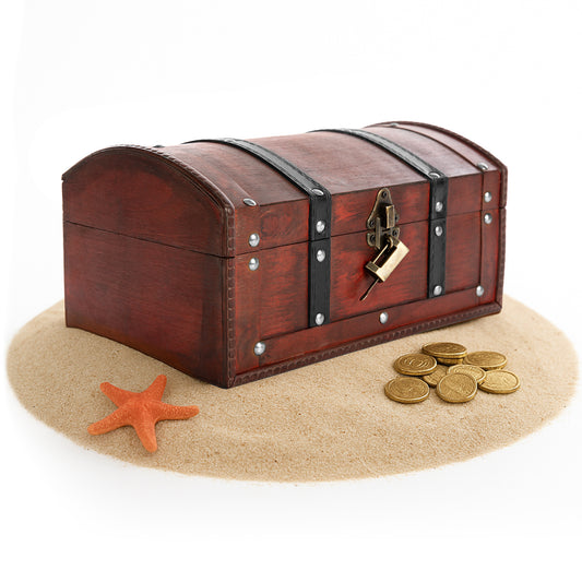 Schatzkiste Kindergeburtstag Holzkiste Schatztruhe Kindergeburtstag Schatztruhe groß 30x20x15 cm