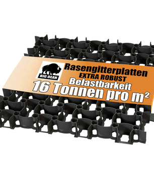 100 Stück Paddockplatten 25 m² Schwarz Ultra stabil – Rasengitter 50x50 cm