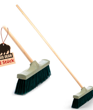 #####- BigDean 2 Stück Straßenbesen Gartenbesen Strassenbesen mit Stiel Besen mit Stiel draußen