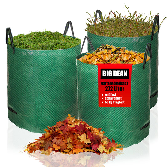 Gartenabfallsack Stabil Gartensack 272 Liter 3 Stück