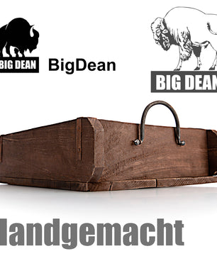 BigDean vintage Ziegelform in Braun 25x8x30 cm (LxBxH) – rustikale Ordnungsbox mit Metallbeschlägen 6