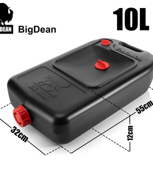 BigDean Ölwechselkanister in Schwarz 10 L Volumen – Ölbehälter mit Filtereinsatz – Ölwanne 3