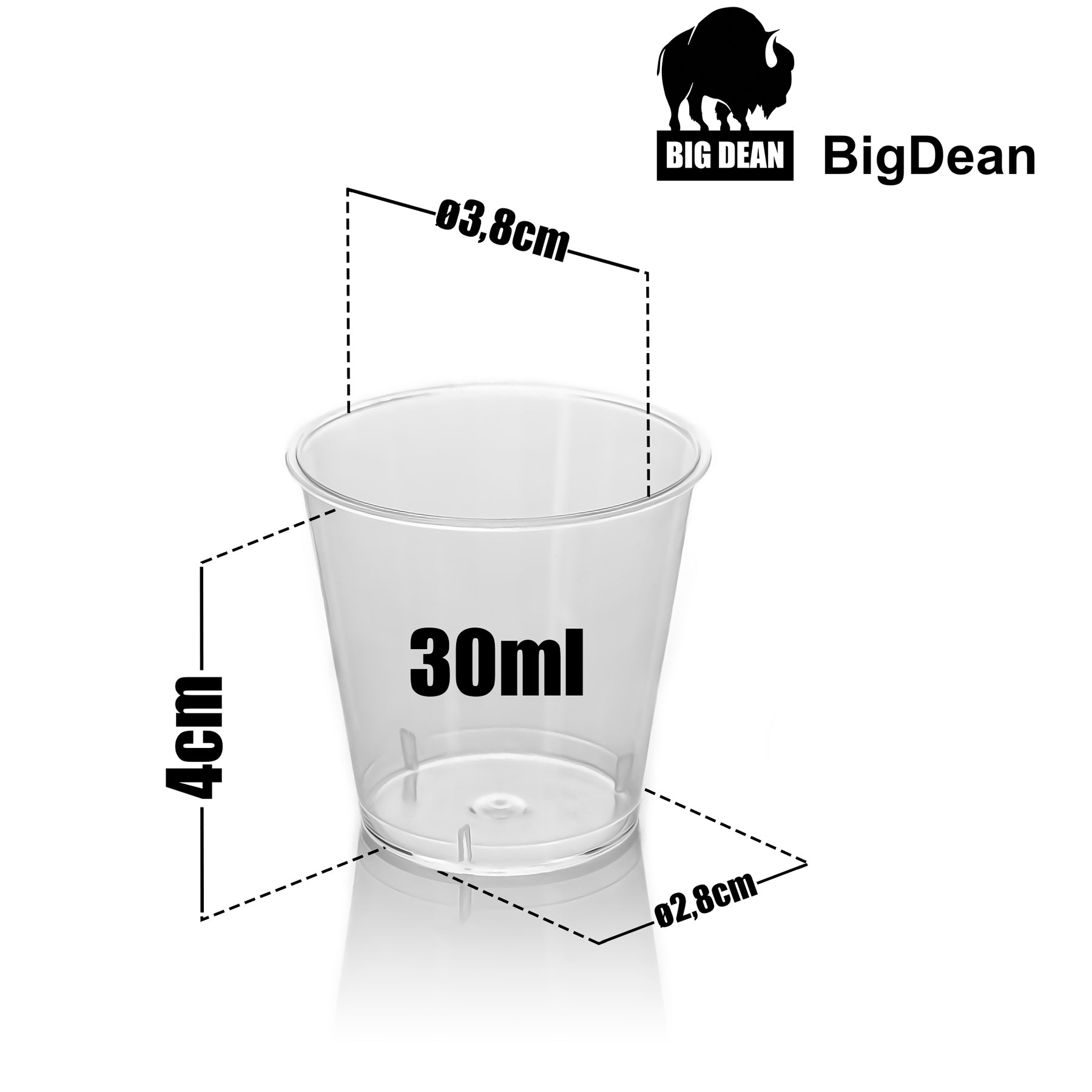 200 Stück Schnapsgläser Plastik 3cl BPA frei - wiederverwendbare Shotgläser bruchsicherer Kunststoff