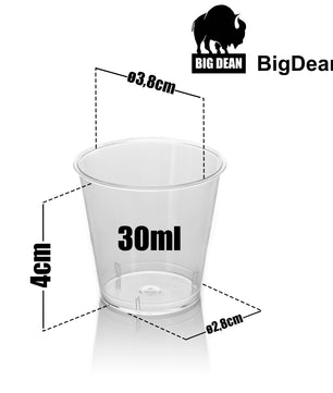100 Stück Schnapsgläser Plastik 3cl BPA frei - wiederverwendbare Shotgläser bruchsicherer Kunststoff 3