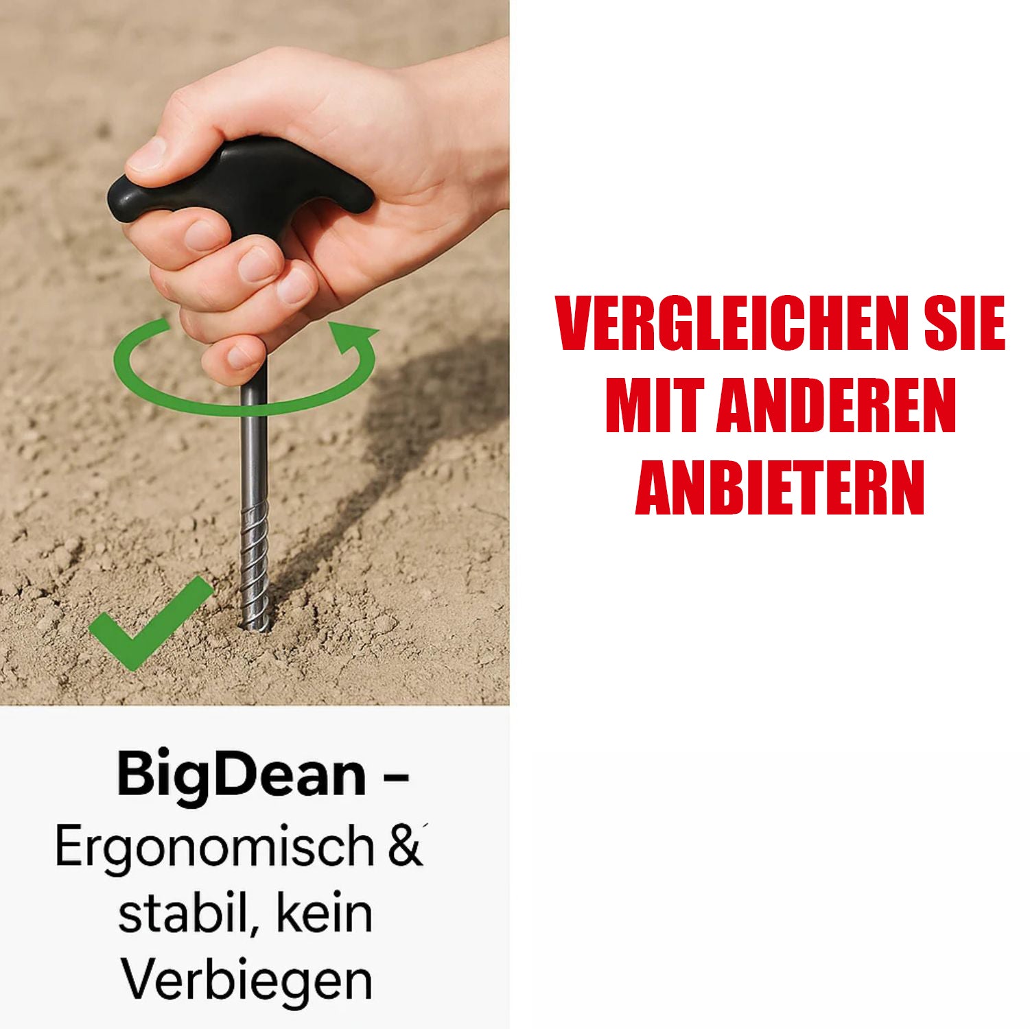 BigDean 12 Stück Heringe Erdnägel stabil auch für Harte Böden Zeltheringe image 6