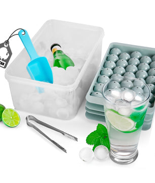 Eiswürfelform mit Deckel & Zubehör für bis zu 66 Eiswürfel – Eiswürfelbehälter