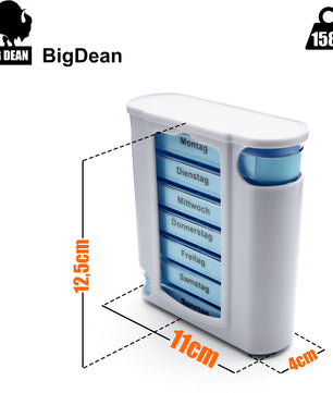 2er Mix Set Tablettenbox 7 Tage Morgens, Mittags, Abends & Nachts in Schwarz und Weiß 3