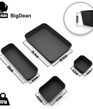 BigDean Schubladen Organizer mit 8 Fächern in Schwarz – individueller Organizer für Büro 3