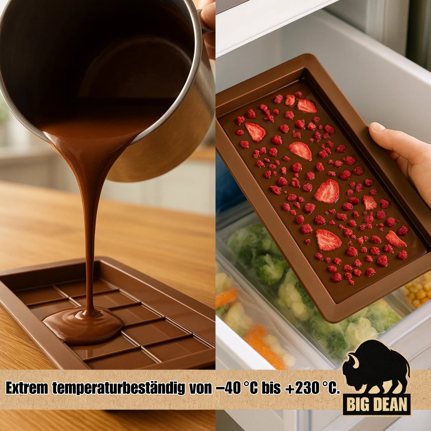 2er-Set Schokoladenform Silikon - tiefe Schokoladenform Dubai Schokolade Form 5