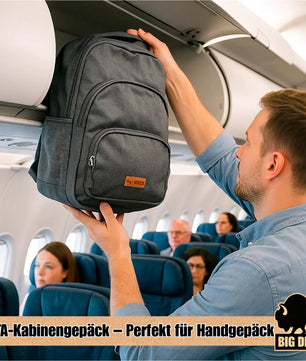 BigDean Laptop Rucksack bis 15,6 Zoll 45cm ca. 22L Handgepäck Rucksack Backpack Tagesrucksack 2