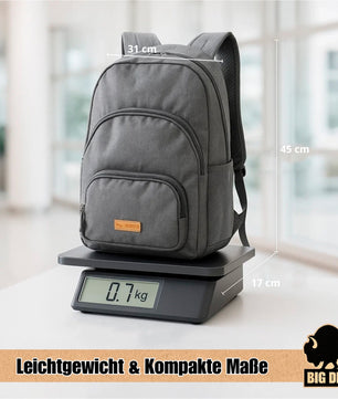 BigDean Laptop Rucksack bis 15,6 Zoll 45cm ca. 22L Handgepäck Rucksack Backpack Tagesrucksack 3