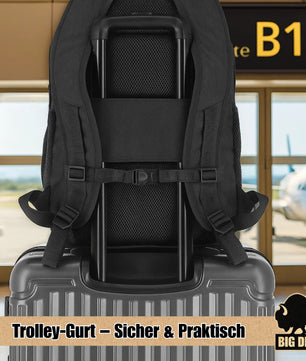 BigDean Laptop Rucksack bis 15,6 Zoll 45cm ca. 22L Handgepäck Rucksack Backpack Tagesrucksack 5