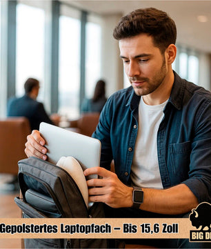 BigDean Laptop Rucksack bis 15,6 Zoll 45cm ca. 22L Handgepäck Rucksack Backpack Tagesrucksack 6