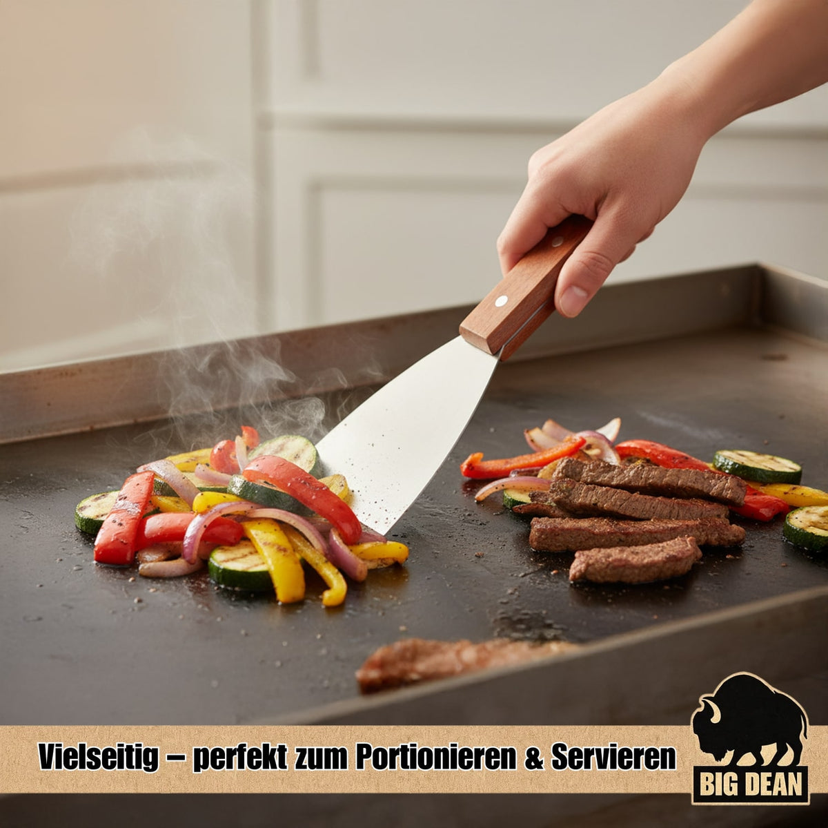2er Set Grillspachtel Edelstahl + Holfgriffe image 4