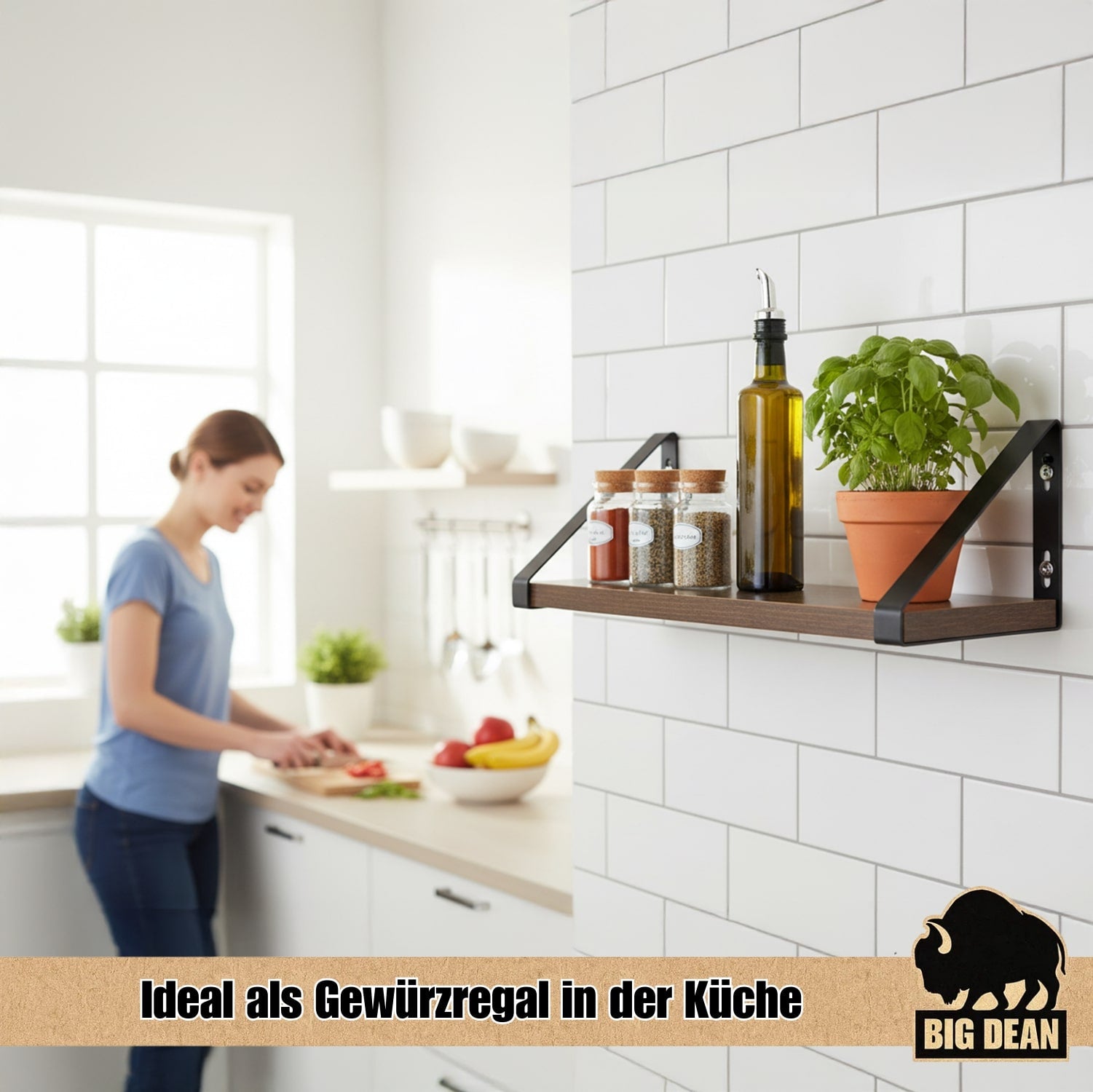 BigDean 3er Set Wandregal Wall Shelf 2 Montagemöglichkeiten 30/35/40 cm Regal Wand Regalbrett Regale 5
