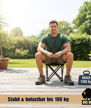 BigDean Kleiner Camping Hocker 23cm Angelhocker Campinghocker Dreibeinhocker Falthocker 5