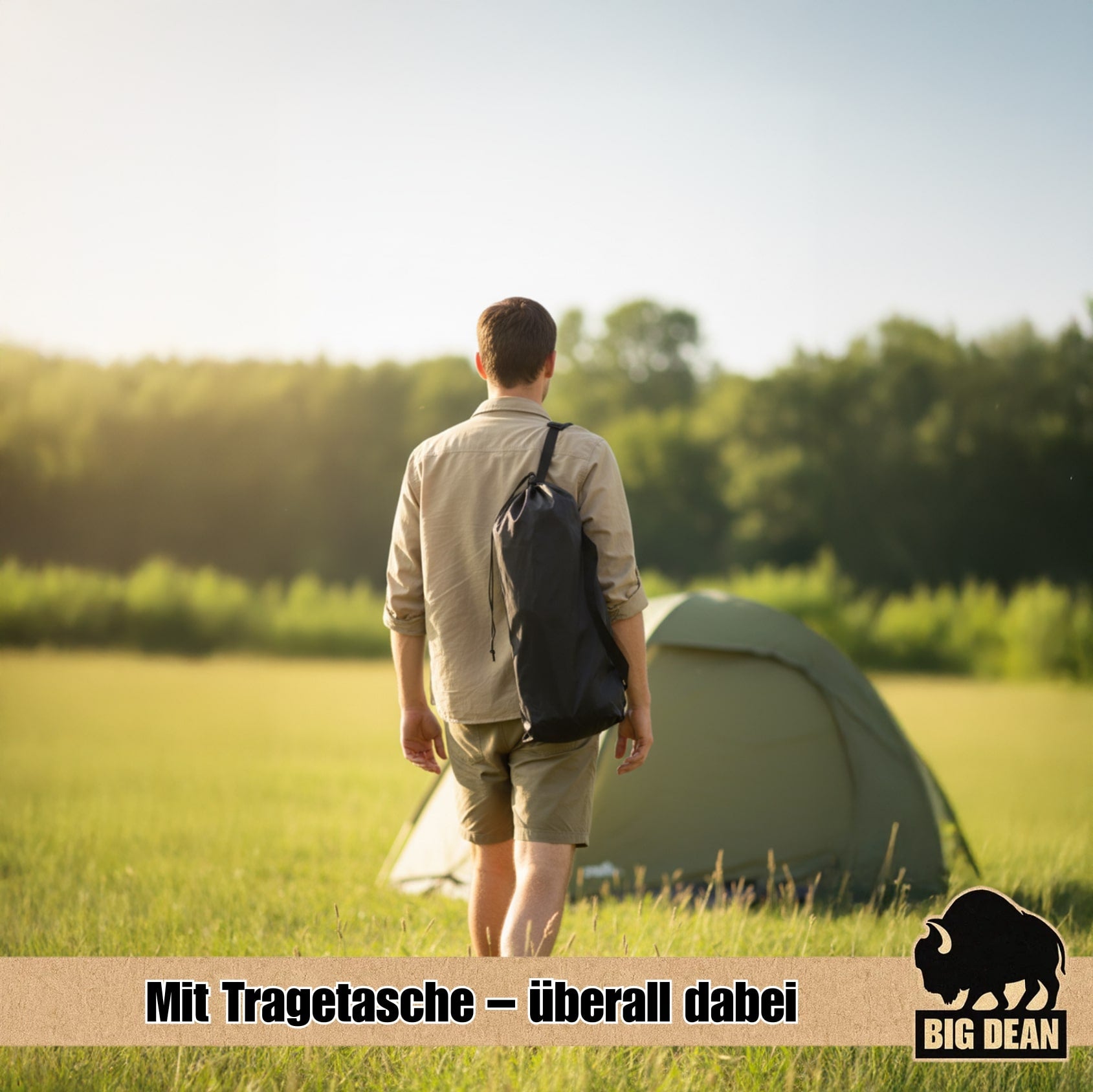 BigDean Kleiner Camping Hocker 23cm Angelhocker Campinghocker Dreibeinhocker Falthocker 6