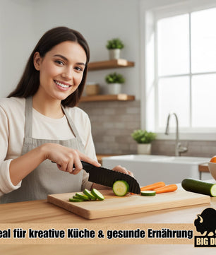 BigDean Wellenschneider Wellenmesser inkl. Klingenschutz Riffelmesser Wellenschneider für Gemüse  6