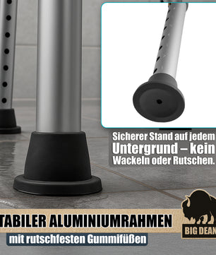 Duschhocker 360° drehbarer belastbarer Duschstuhl bis 136 kg höhenverstellbarer Duschhocker. rutschf 6