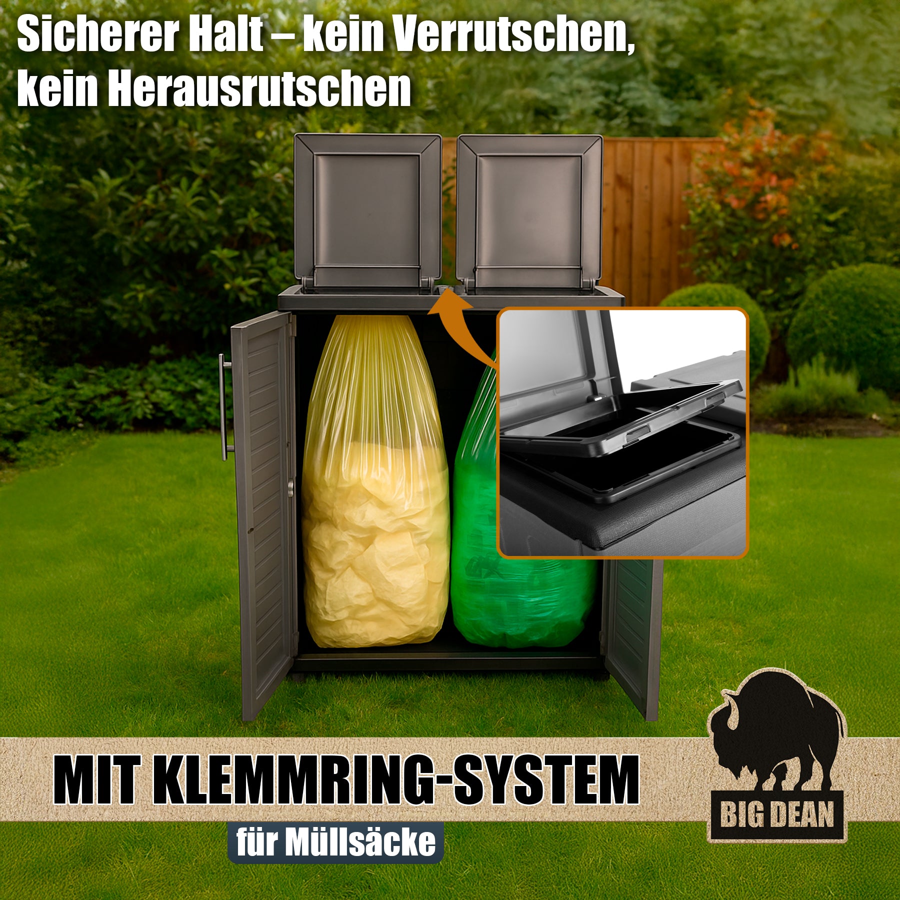 Mülltrennsystem Schrank Recycling System auch für Gelben Sack Made in Italy 2