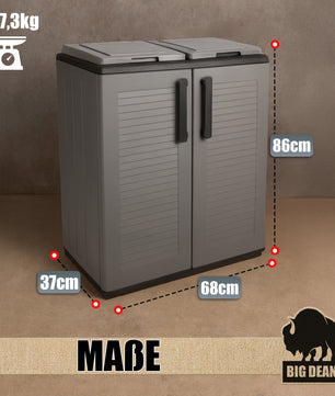 Mülltrennsystem Schrank Recycling System auch für Gelben Sack Made in Italy 3