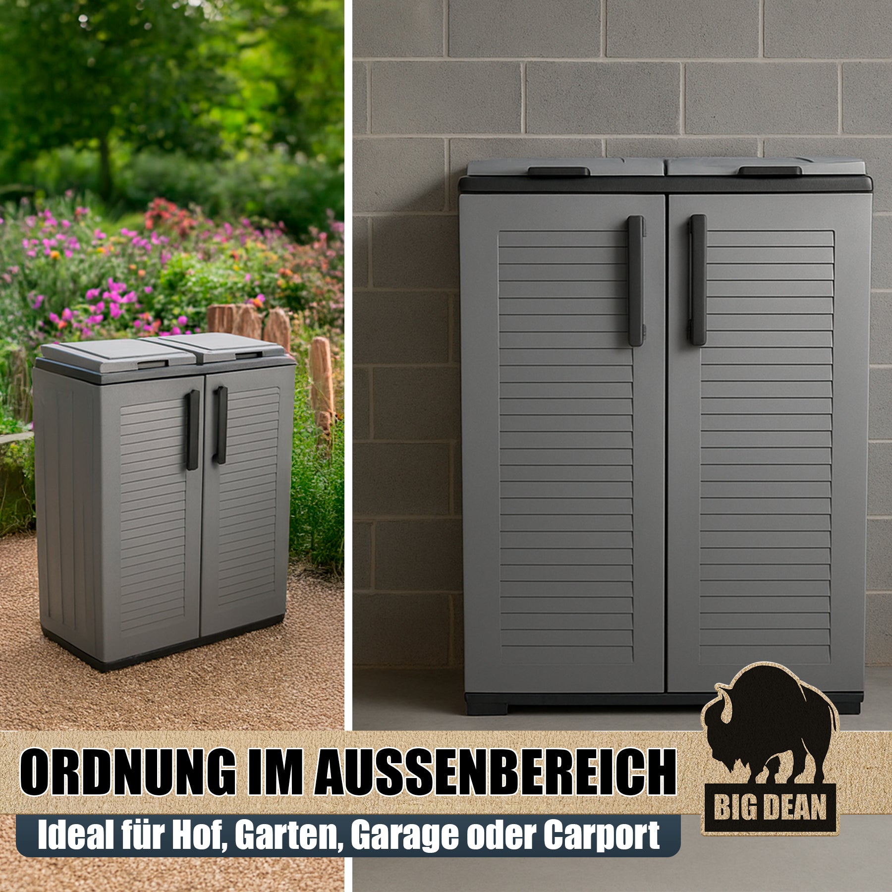 Mülltrennsystem Schrank Recycling System auch für Gelben Sack Made in Italy 4