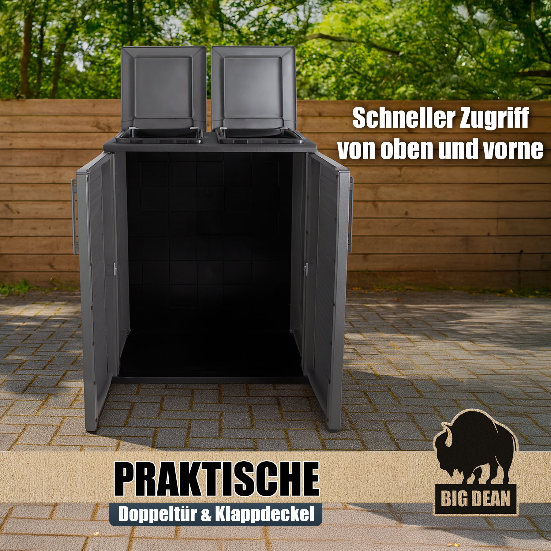 Mülltrennsystem Schrank Recycling System auch für Gelben Sack Made in Italy 5