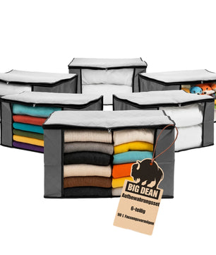 6 Stück große Aufbewahrungstasche 90L – Kleidung Aufbewahrung, Klamotten Aufbewahrung