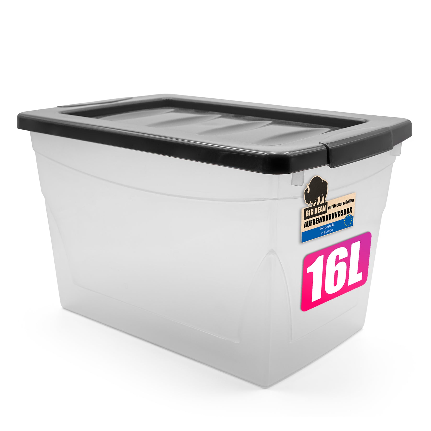 16 L Aufbewahrungsbox mit Deckel Budget Line Plastikbox mit Deckel Aufbewahrungsboxen 2