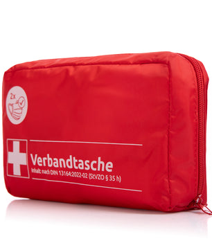 Verbandskasten Verbandstasche - rot nach DIN 13164:2022 - Erste Hilfe Set Auto 6