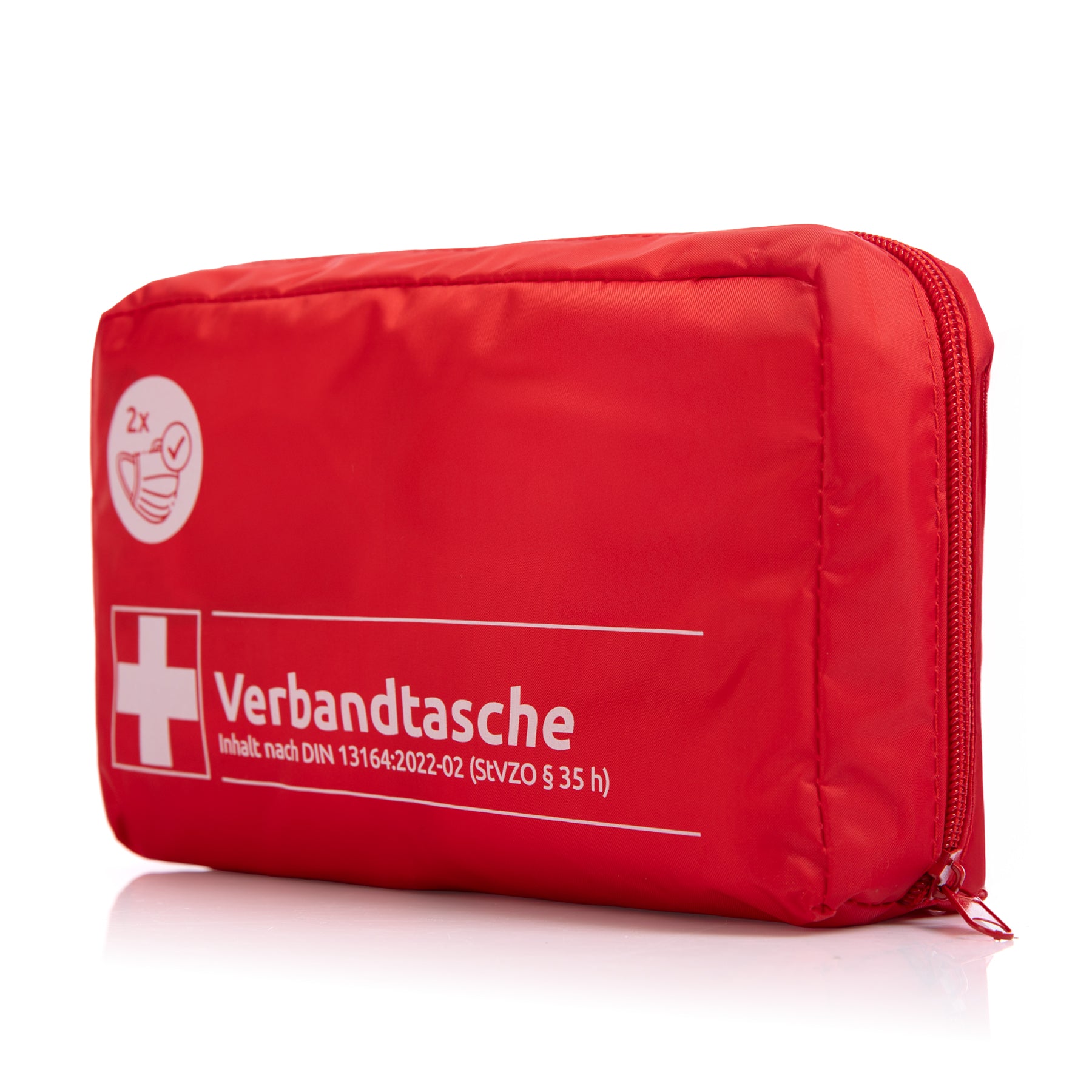 Verbandskasten Verbandstasche - rot nach DIN 13164:2022 - Erste Hilfe Set Auto 6