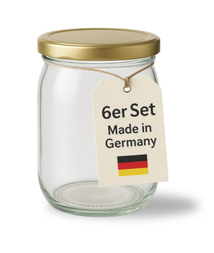 6 Stück 1 Liter Einmachgläser mit extra großer Öffnung MADE IN GERMANY