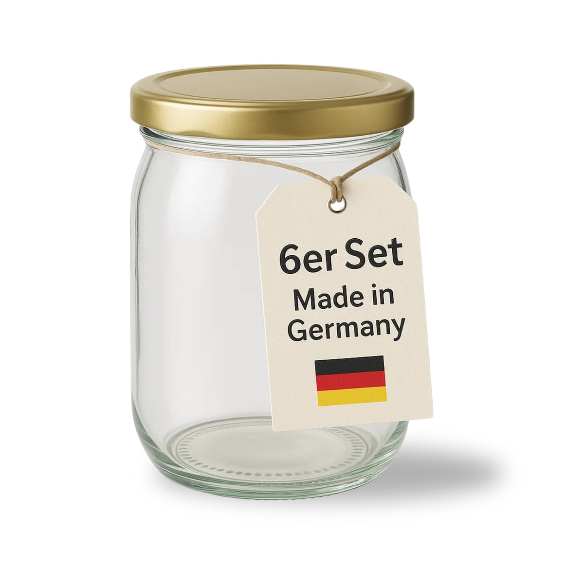 BigDean 6 Stück 1 Liter Einmachgläser mit extra großer Öffnung MADE IN GERMANY image 1