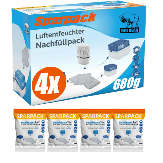 Luftentfeuchter Nachfüllpack 4 x 680 Gramm Premium Granulat image 1