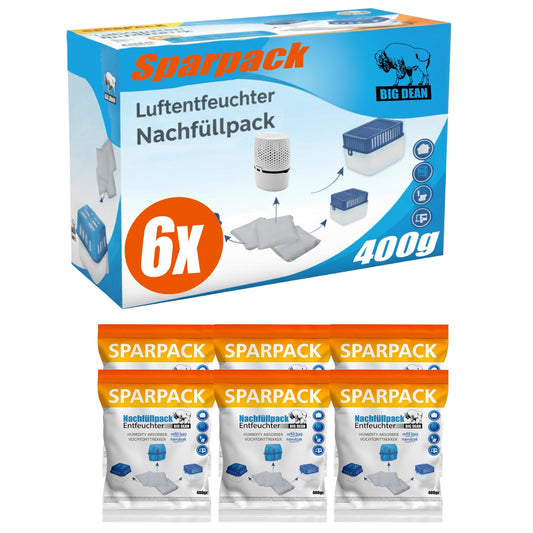 Luftentfeuchter Nachfüllpack 6 x 400 Gramm Premium Granulat image 1