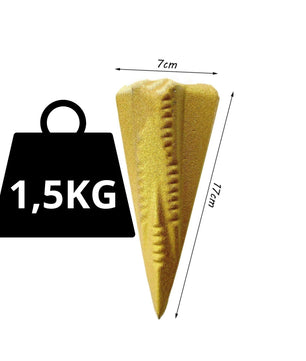  3x Holz-Spaltgranate 17 x 7 cm - 1,5 kg schwer - Massiv & sicher - Spaltkeil Holzspalter   3