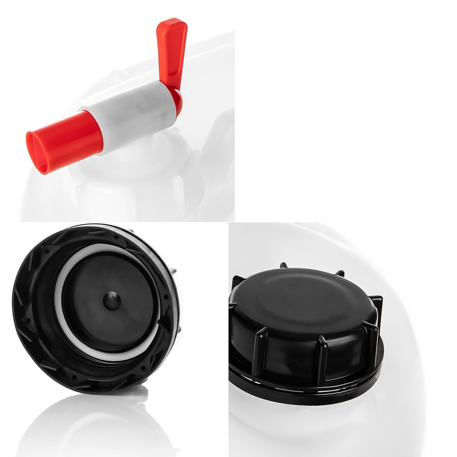 Wasserkanister 20L mit Auslaufhahn + Schraubdeckel naturweiß BPA frei lebensmittelecht UN-Zulassung 5