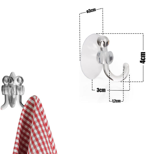 BigDean 24 Stück Saugnapfhalter mit Kunststoffhaken Ø 3 cm – Mehrzweckhaken für Deko 2