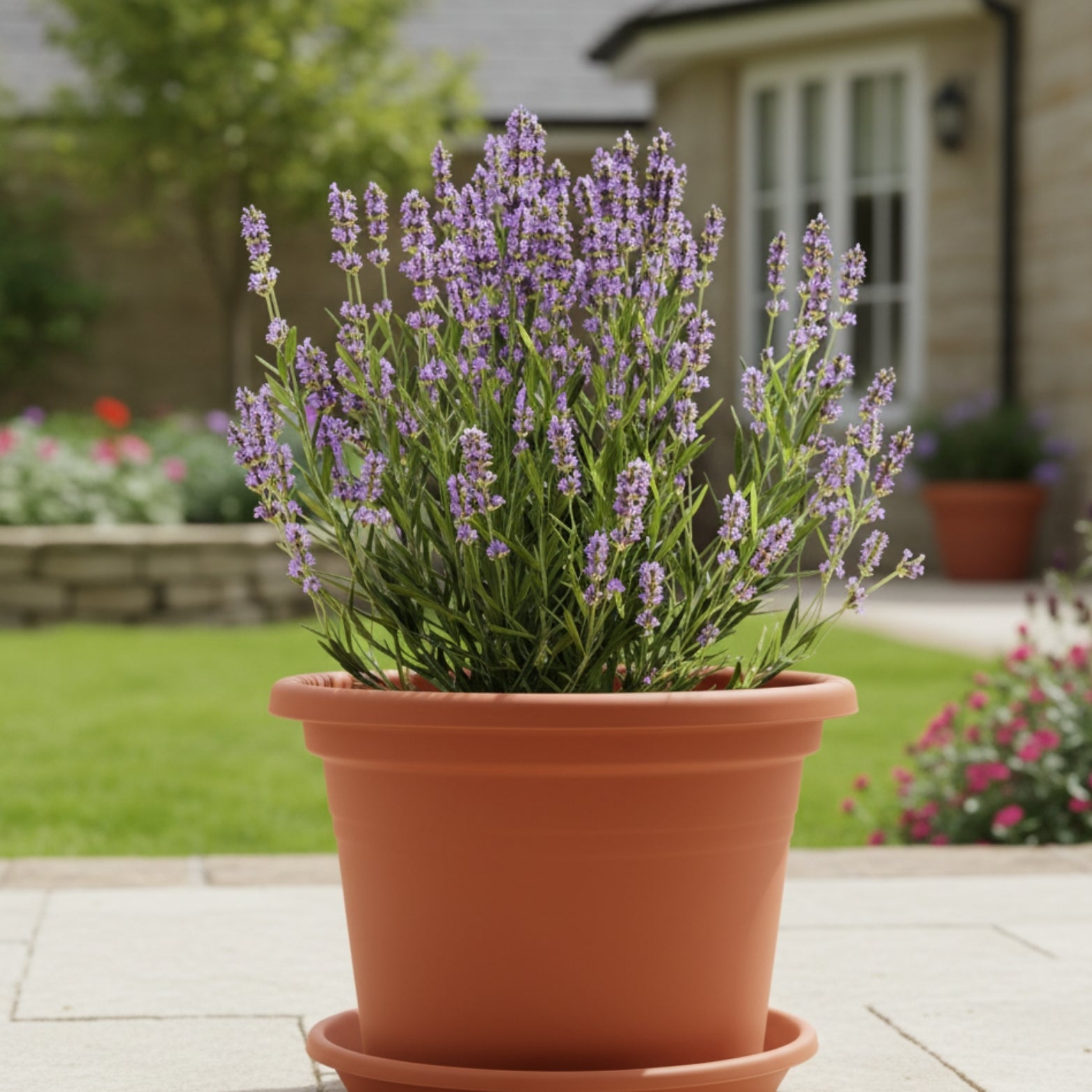 20 Stück Blumentopf Untersetzer Ø 33 cm in Terracotta – Topfuntersetzer  5