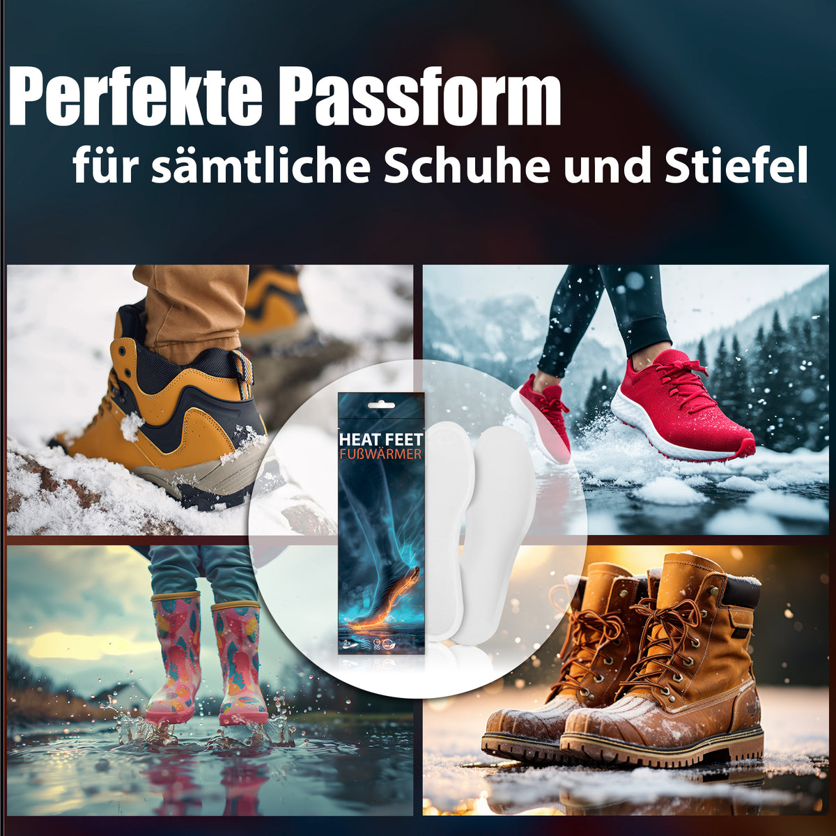 10 Paar HEAT FEET Wärmesohlen, Heizsohlen, Einlage Fußwärmer, wärmende Sohlen, warme Einlegesohlen, Wintersportarten Outdoorsport Weihnachtsmarkt, bei kalten Füßen für Schuhgröße 36-38 8h Wärme image 6